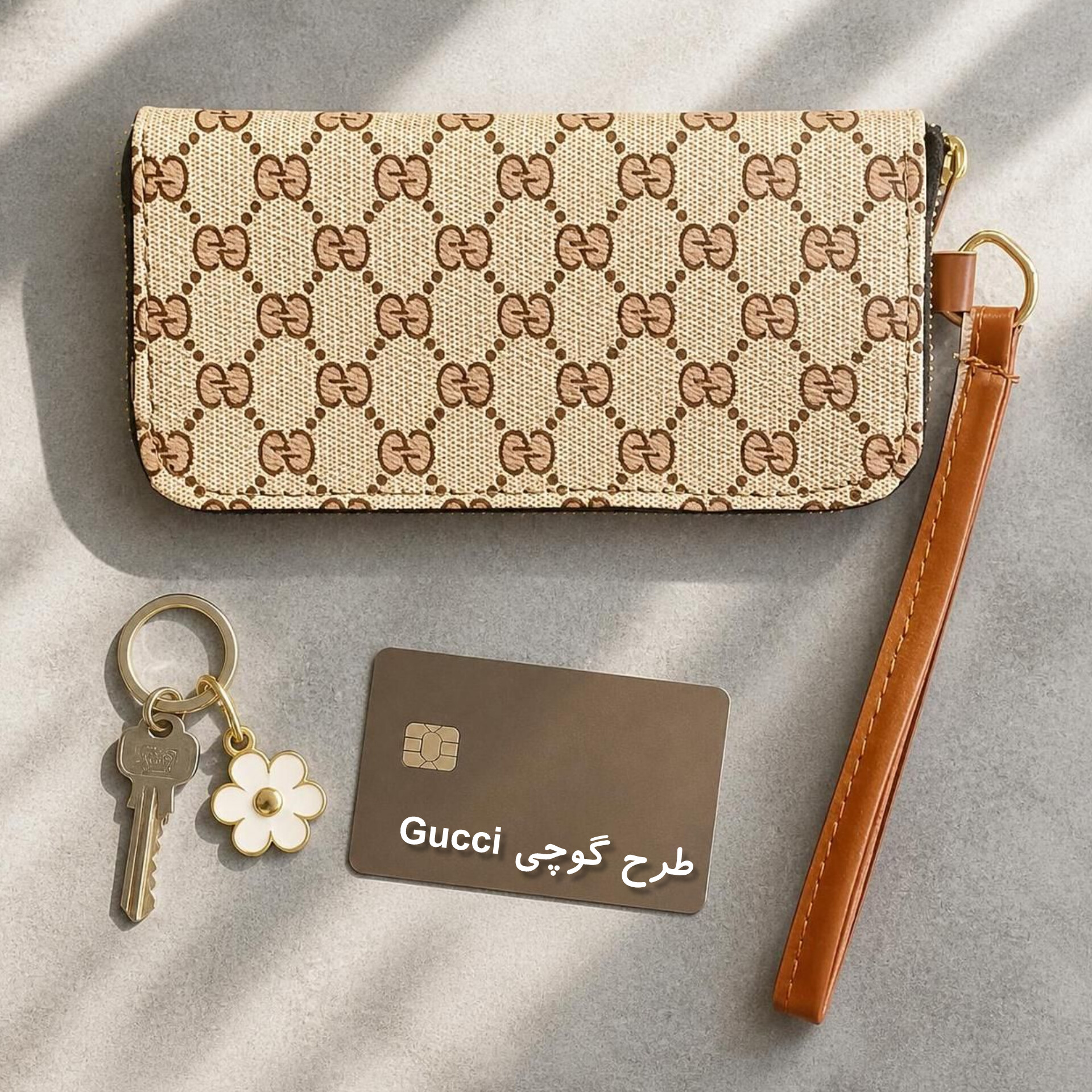 کیف زنانه دستی فلت مدل کیف پول، سبک و کم حجم